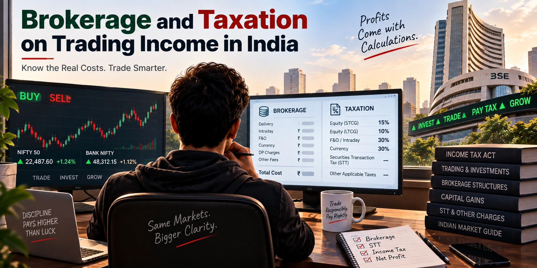 Brokerage & Tax on Trading Income in India (2026 Guide) cover image