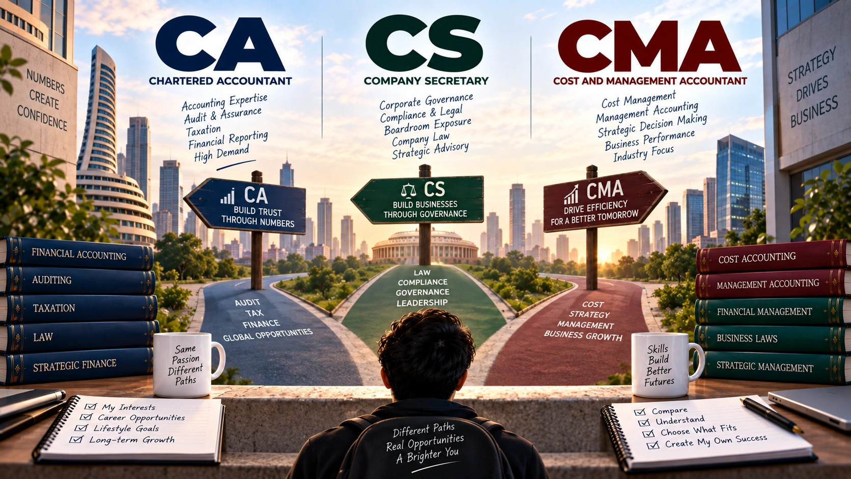 CA vs CS vs CMA: The Three-Way Commerce Comparison (2026)