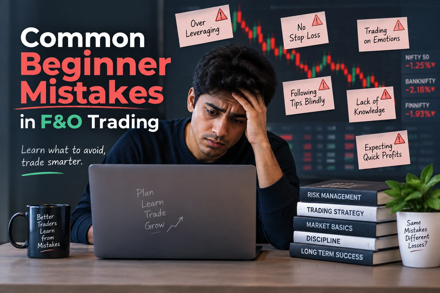 Common Beginner Mistakes in F&O Trading (2026) cover image