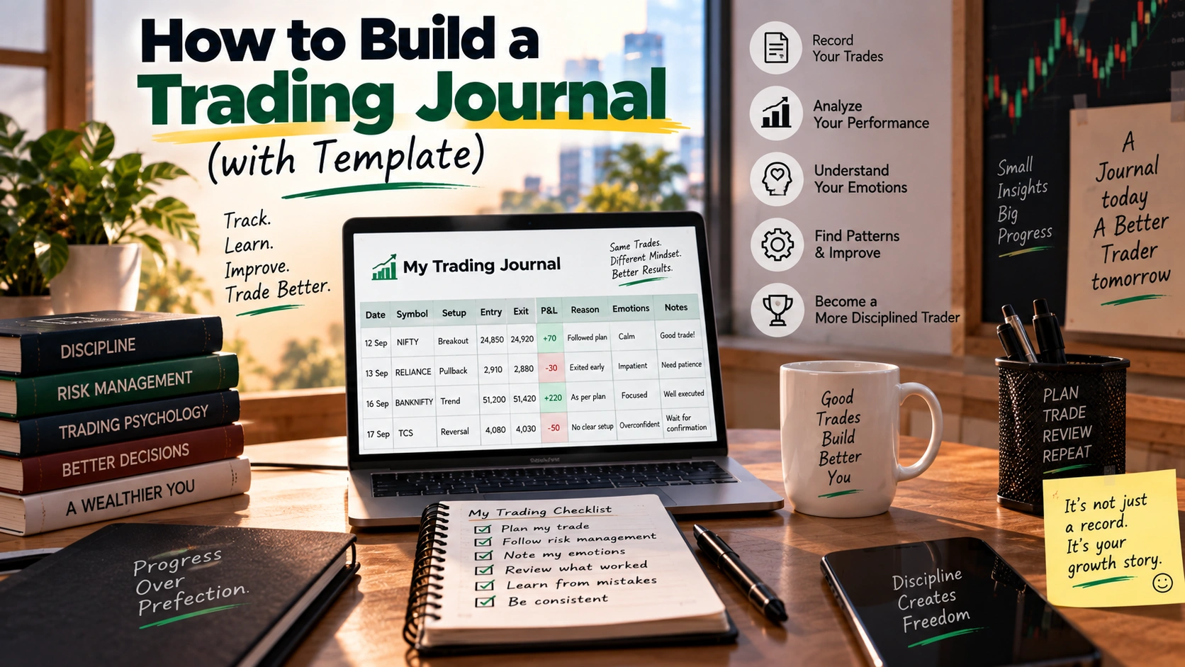 How to Build a Trading Journal: A Real Template (2026) cover image