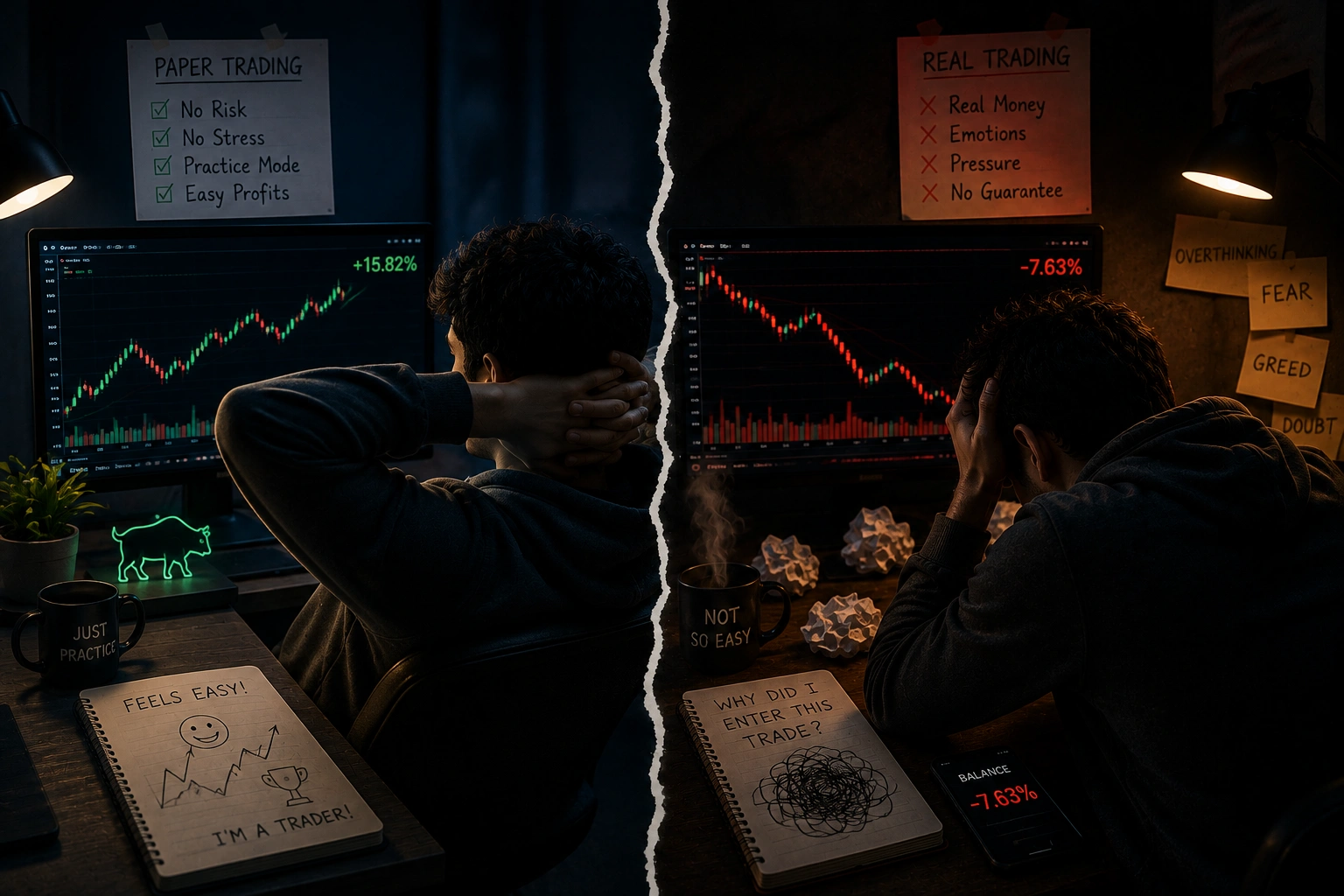 Why You Can Paper Trade Perfectly and Still Freeze With Real Money cover image