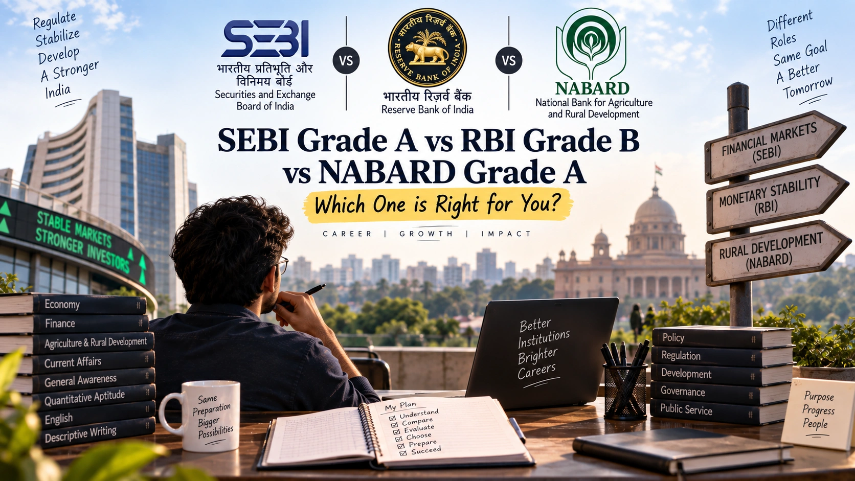 SEBI Grade A vs RBI Grade B vs NABARD Grade A: Which Fits You cover image