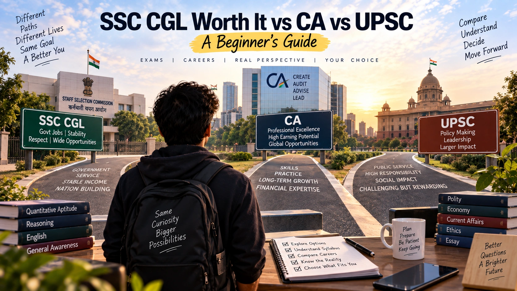 SSC CGL: Is It Worth It vs CA or UPSC? A Beginners Guide cover image